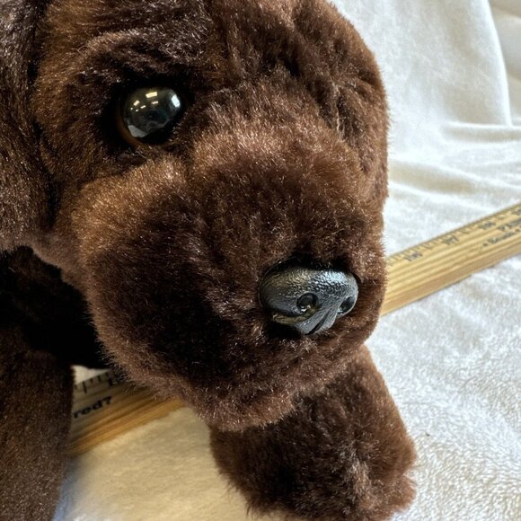Brown Lab Retriever Puppy Plush Realistic Soft Floppy Stuffed Animal 12” - Picture 6 of 7